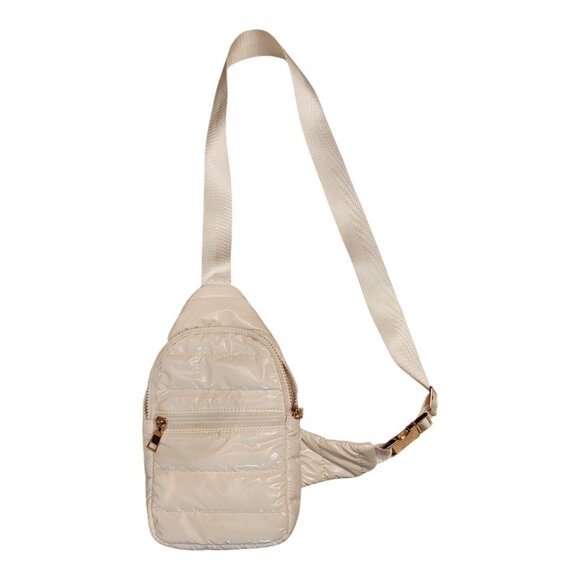 ah•dorned New York Crossbody Adjustable Small Sling Bag Optic White - Picture 2 of 13